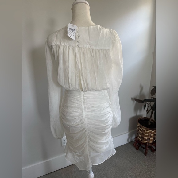 Windsor White Long Sleeve Short Dress Size Small - Picture 6 of 10